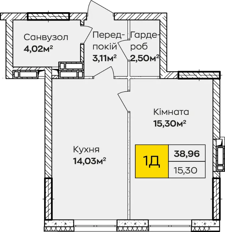 Купити 1-кімнатну квартиру  в Ірпені