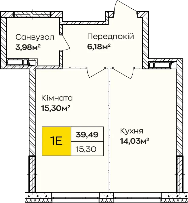 Купити 1-кімнатну квартиру  в Ірпені