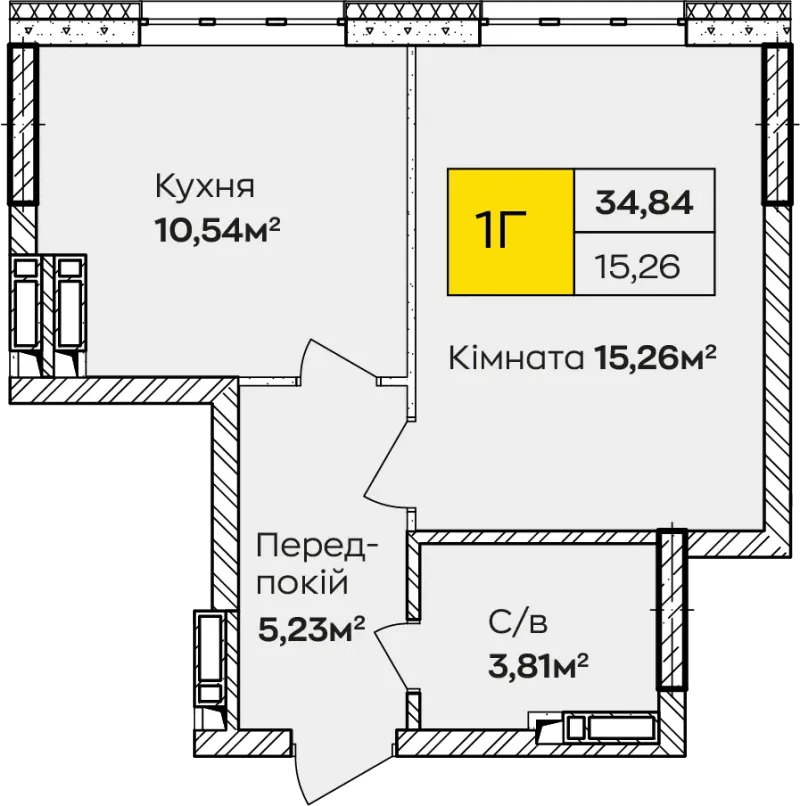 Купити 1-кімнатну квартиру  в Ірпені