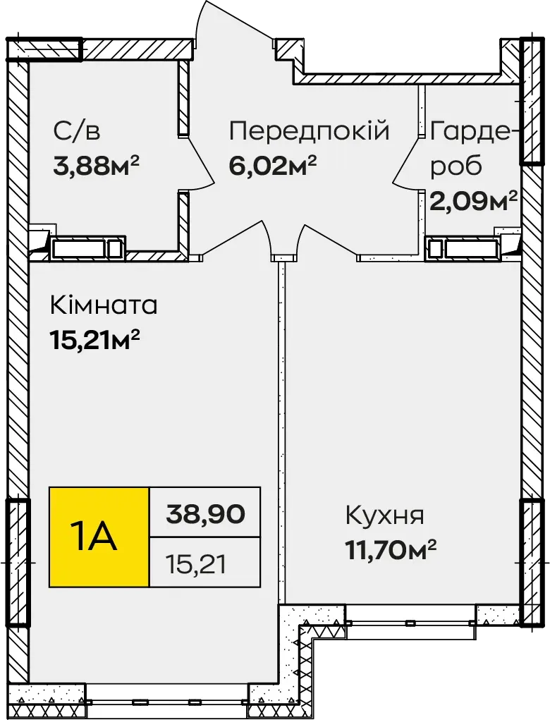 Купити 1-кімнатну квартиру  в Ірпені