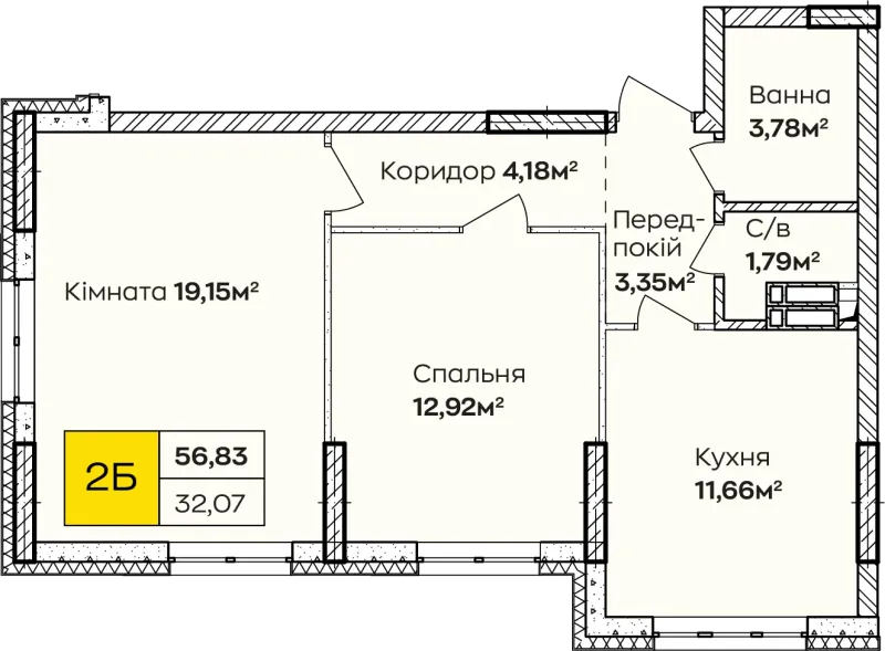 Купити 2-кімнатну квартиру в Ірпені
